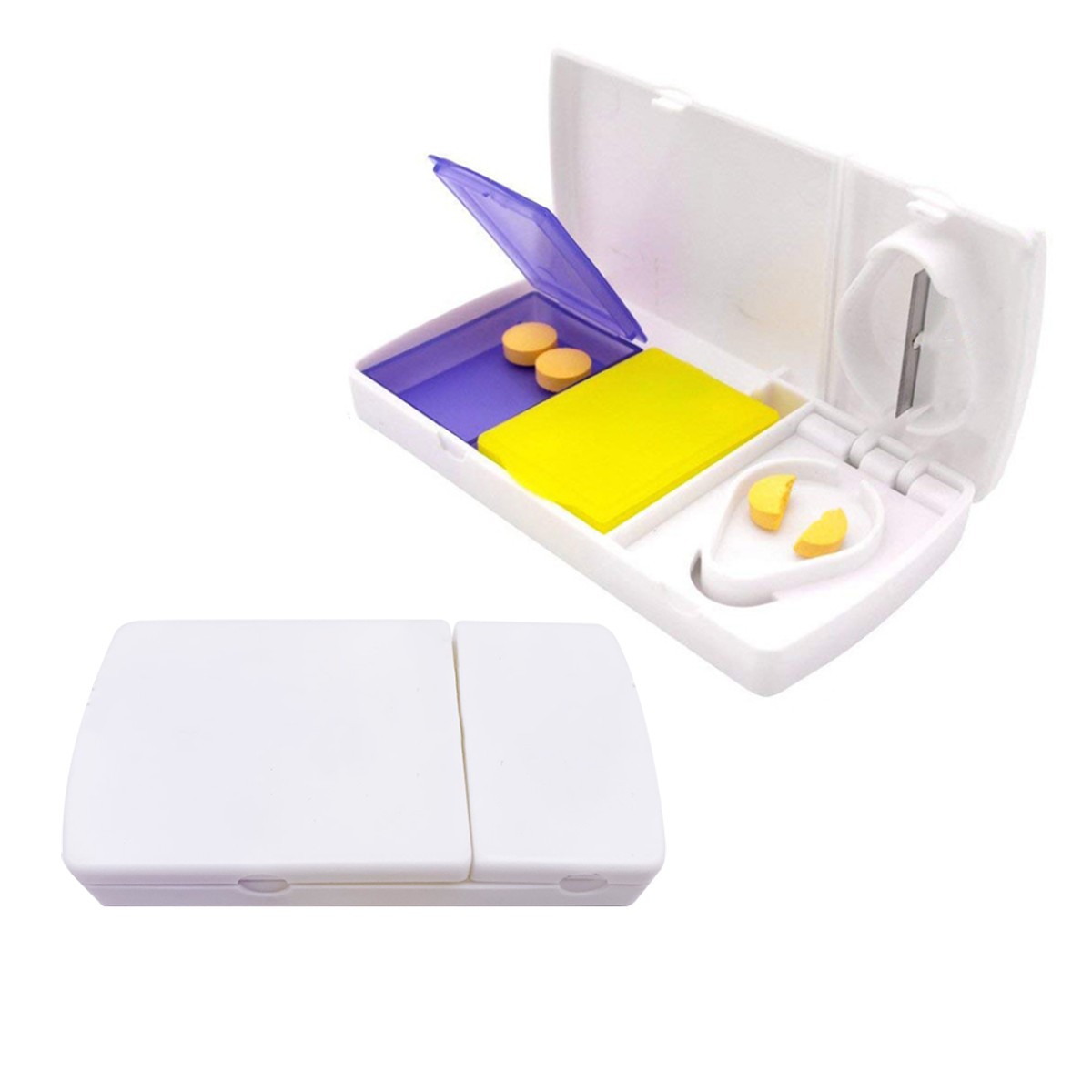 Portable 2-in-1 Pill Cutter and Organizer